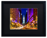 Philippe Hugonnard 'City Hall Philly', Black Frame, Black Mat, 20x16
