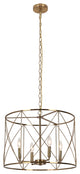 Calah 4 Light Chandelier, Incandescent, Aged Brass