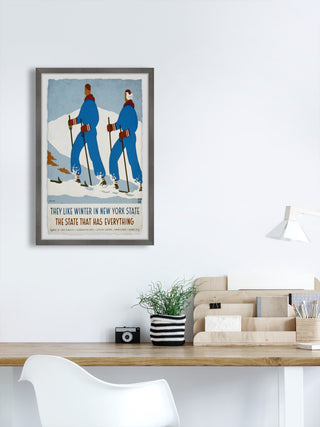 "Winter in NY State" Framed Painting Print, 8x12