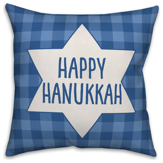 Buffalo Check Star of David 18"x18" Throw Pillow