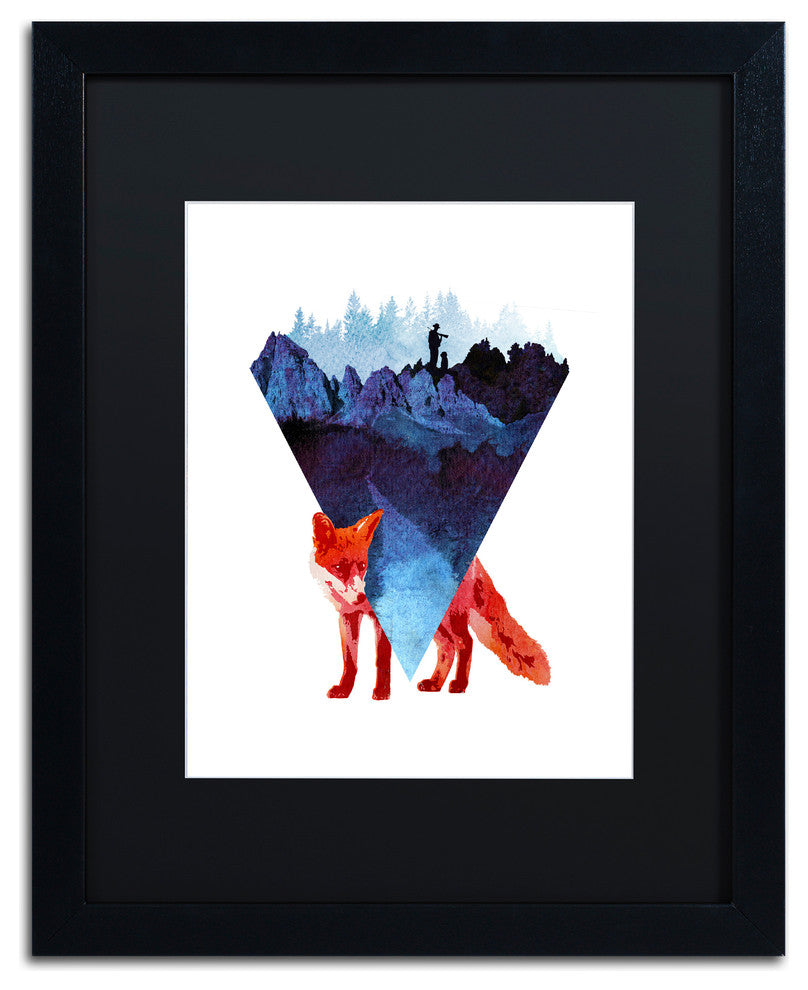 Robert Farkas ''Risky Road'' Art, Black Frame, Black Mat, 20x16