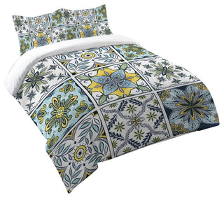 Blue Sunrise Medallion Comforter