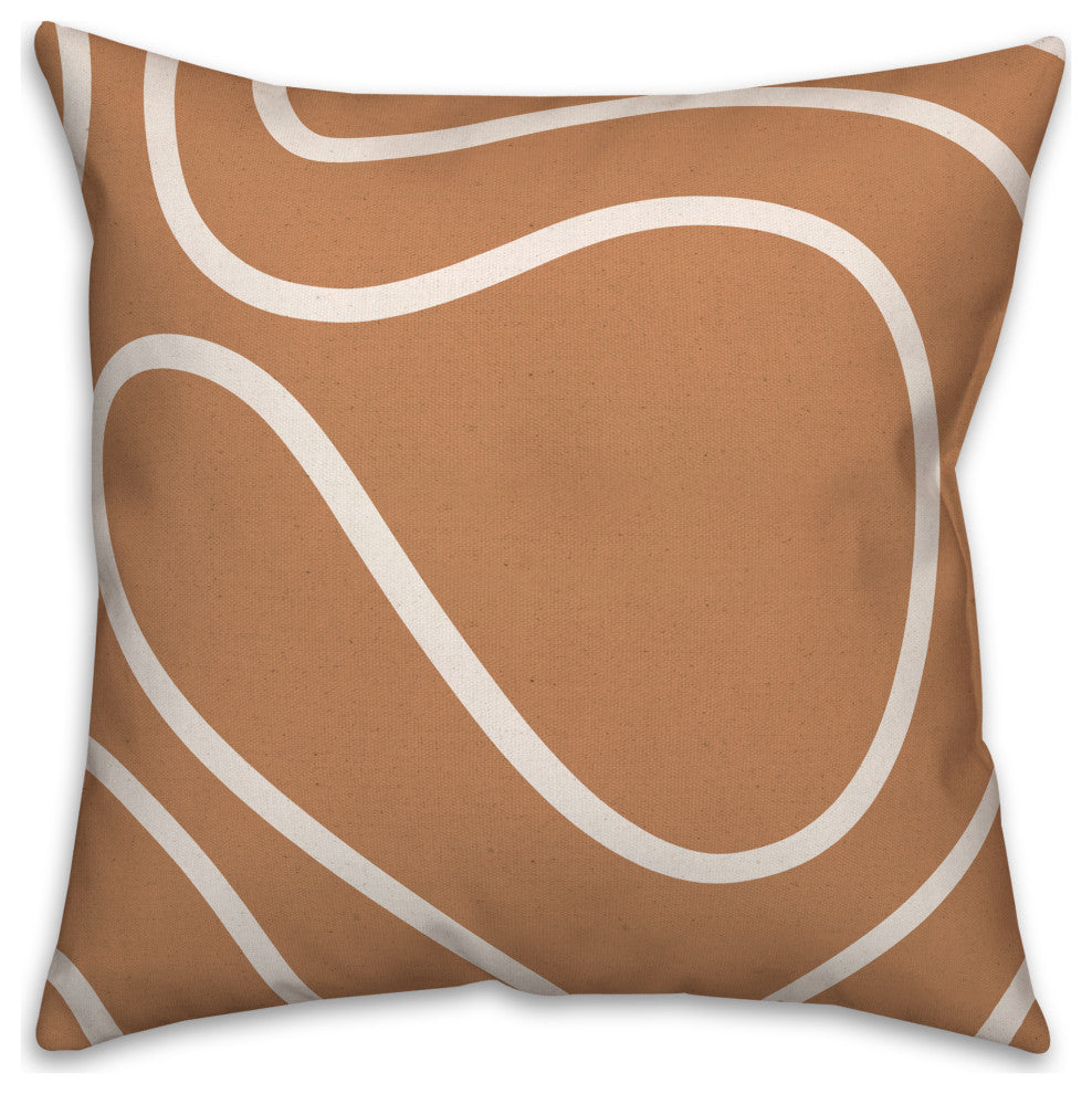 Terracotta Swirls 18x18 Spun Poly Pillow