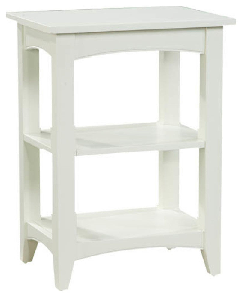 Shaker Cottage 2-Shelf End Table, Ivory