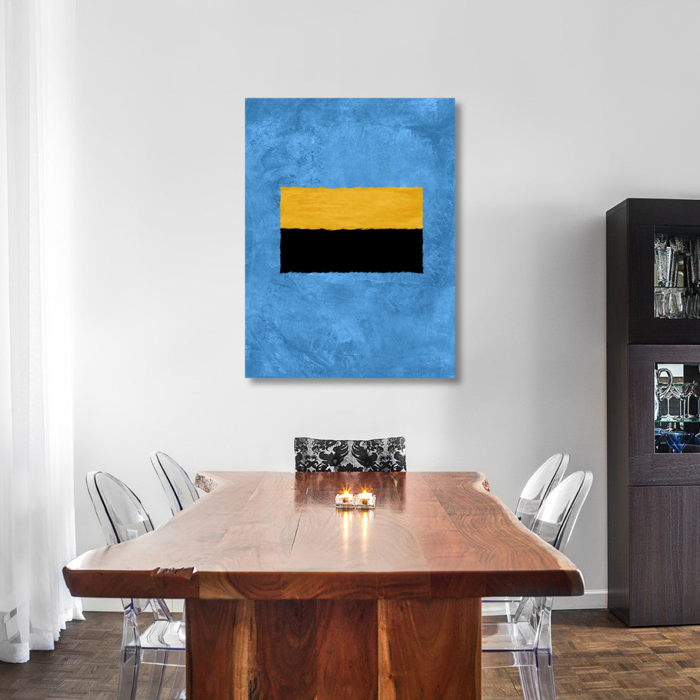 "Blue And Square Theme 1" Fine Art Print