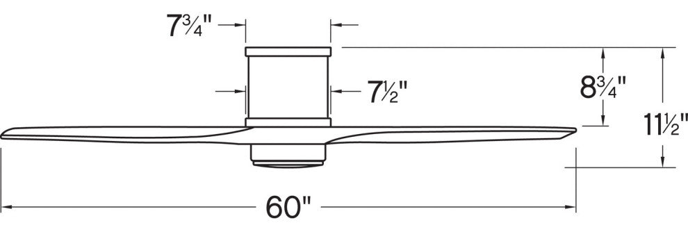 Hinkley Hover Flush 60" Led Fan, Brushed Nickel