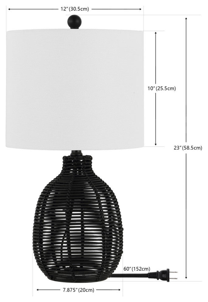 Safavieh Oroya 23" Table Lamp, Black