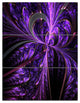 "Embossed Dark Purple Floral Shapes" Metal Wall Art, 3 Panels, 28"x36"