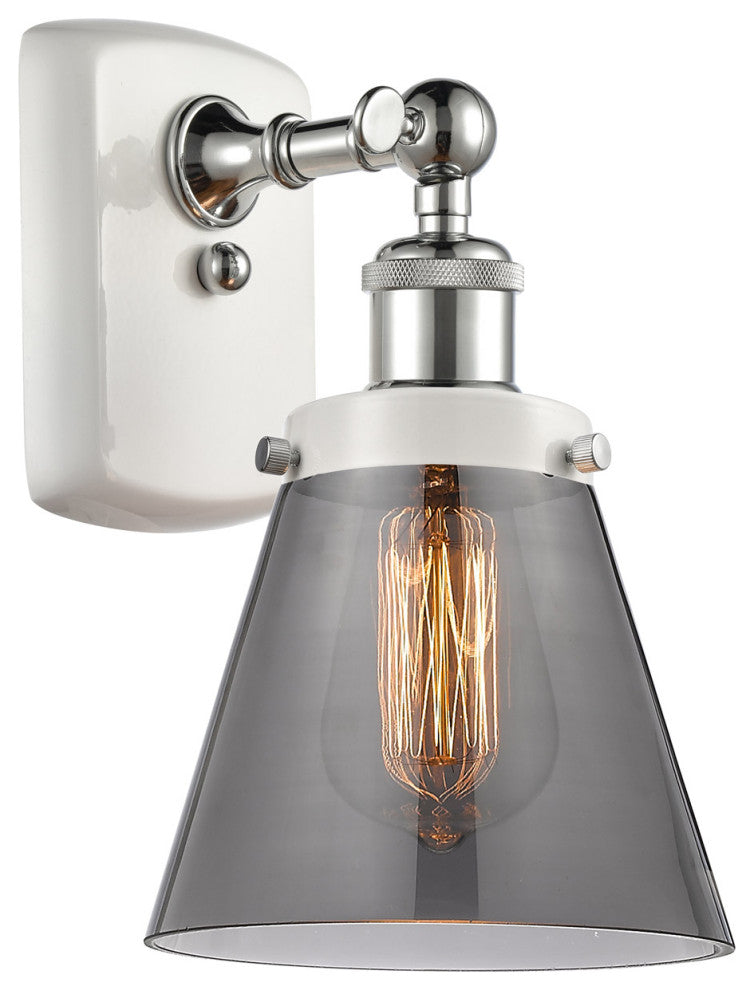 Innovations 916-1W-WPC-G63 1-Light Sconce, White, Polished Chrome