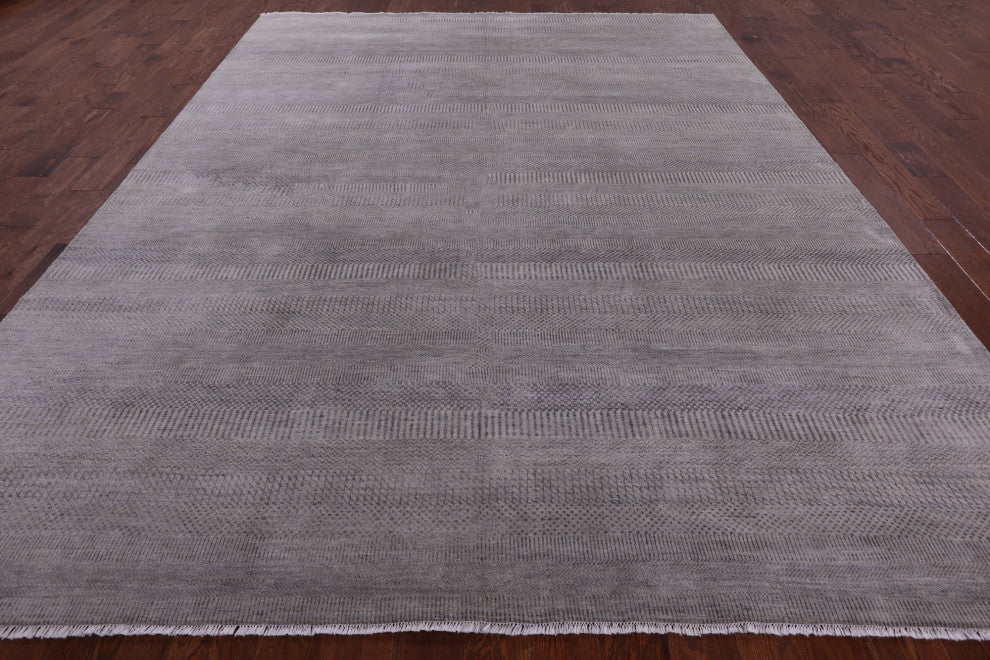 Wool and Silk Hand-Knotted Savannah Gabbeh Rug 9' 1" X 12' 2" Q6622