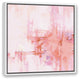 Blush Pink Abstract 24x24 White Floating Framed Canvas