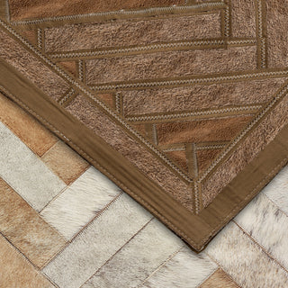 Cowhide Patchwork Rug, Plutus, Morph, 12' X 15'
