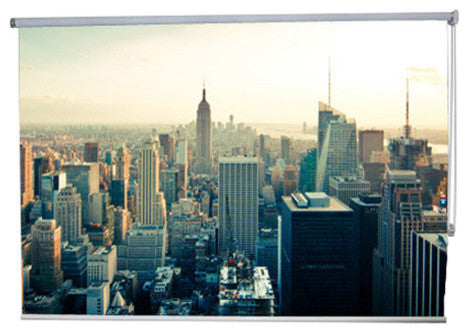"New York Skyline in the Daytime" Artwork, 6' Shade, Partial Sheer, Right