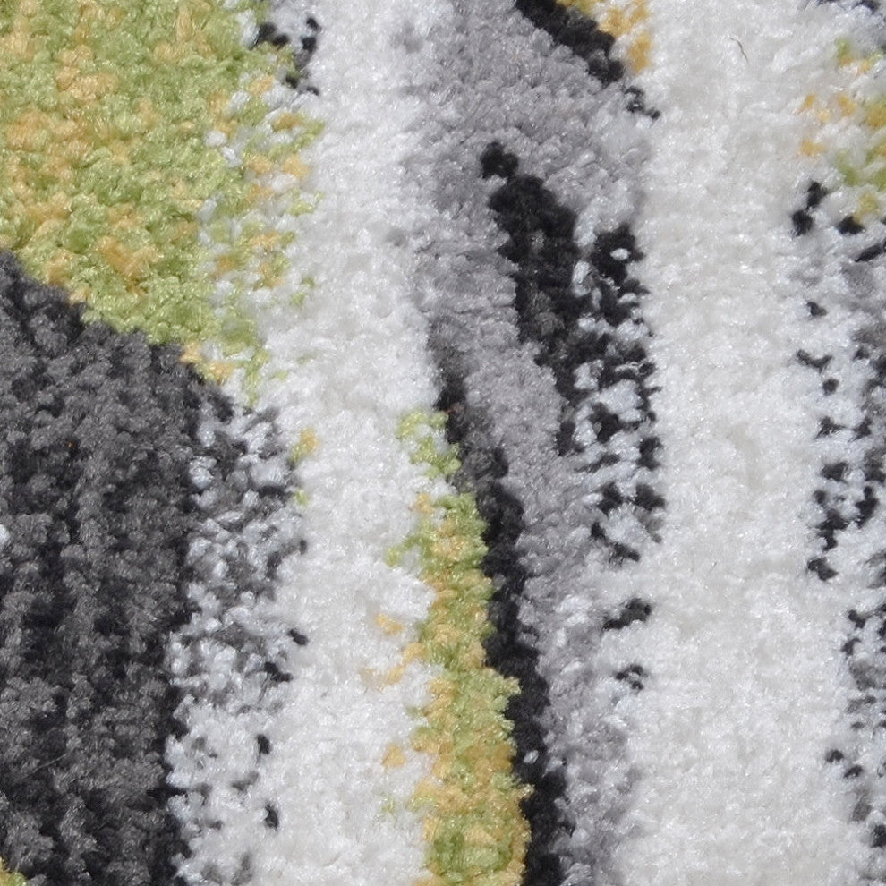MACHINE MADE HEATSET POLYPROPYLENE AREA RUGS -Beige Green,Contemporary Design, [Rectangle] 5'x8'