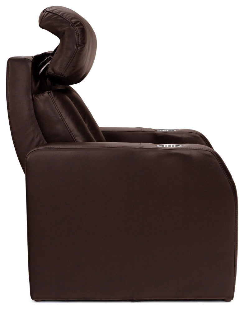 Seatcraft Squire Home Theater Seating, Brown, Row of 4 With Loveseat