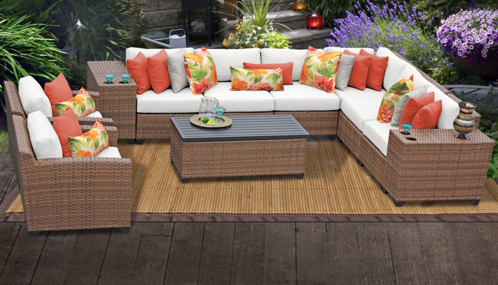 Laguna 11 Piece Outdoor Wicker Patio Furniture Set 11d