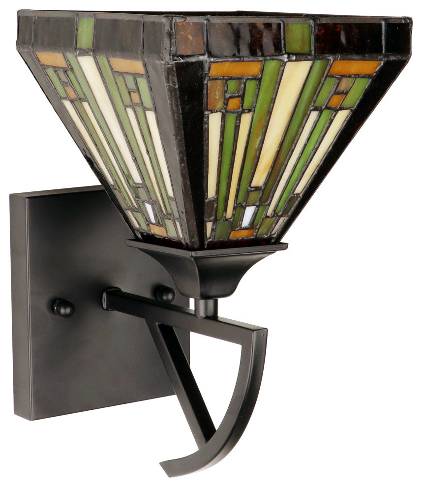 Innes Mission-Style 1-Light Wall Sconce 6" Shade