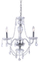 3-Light Crystal Chandelier with Chrome Finish