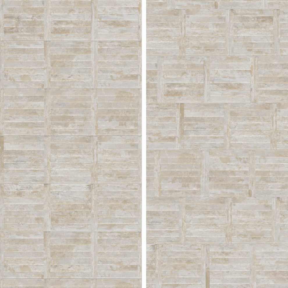 Habanera Decor Beige Fluted Ceramic Wall Tile