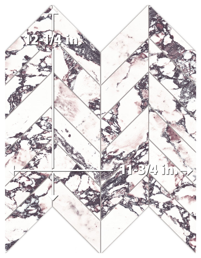 Touche Chevron Rubis Porcelain Floor/Wall Tile