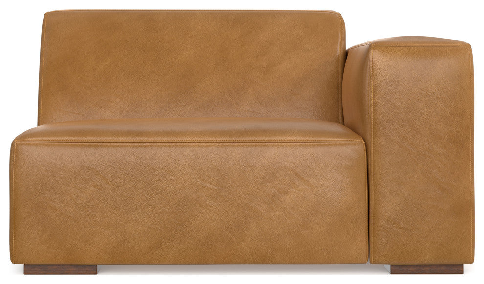 Rex Right-Arm Sofa Module in Genuine Leather