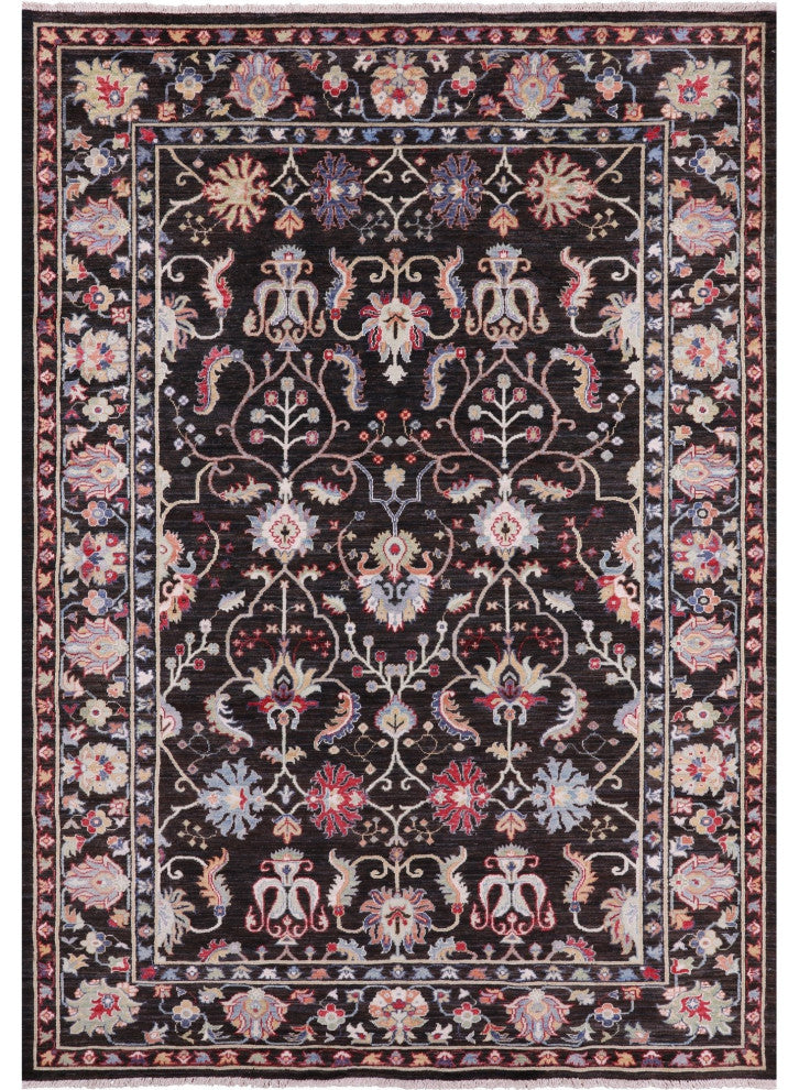 Turkish Oushak Hand-Knotted Wool Rug 6' 1" X 8' 11" - Q12824