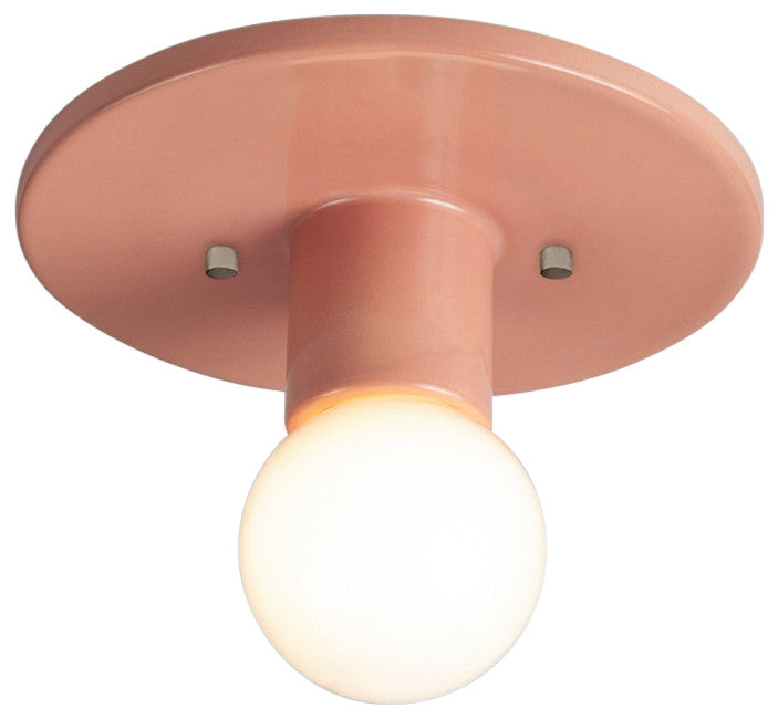Stepped Discus Flush-Mount, Gloss Blush