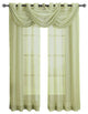 Abri Grommet 5-Piece Window Treatment Set, Green, Panel Size: 100"x84", Valance: