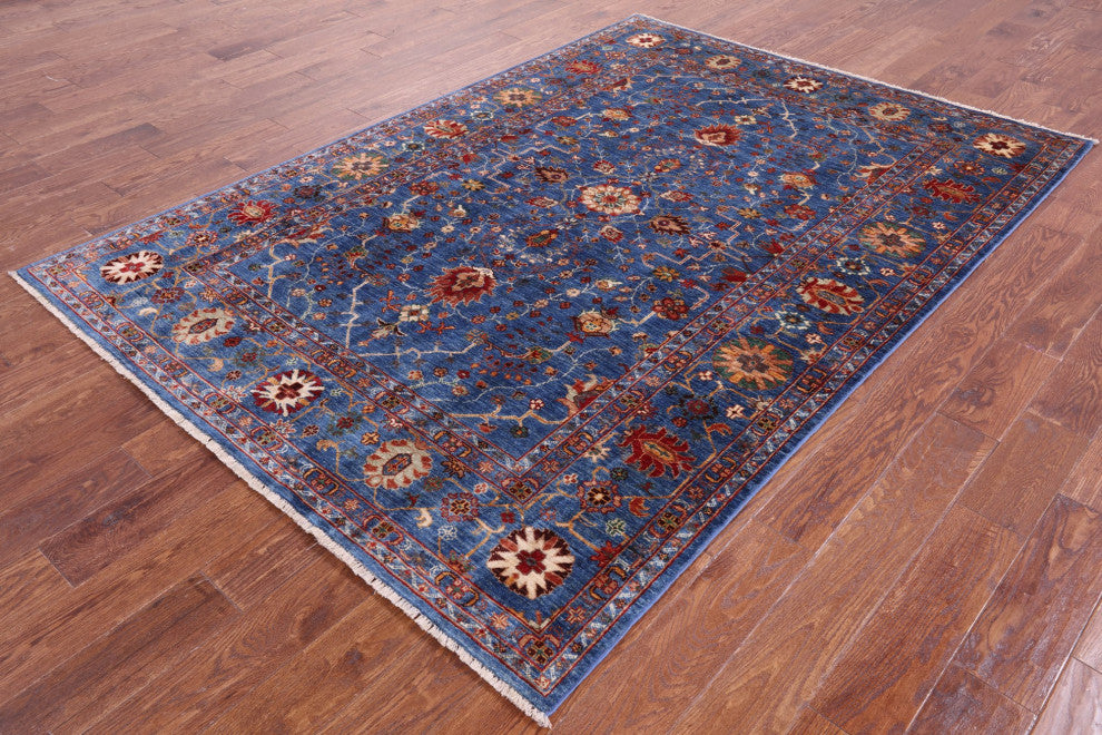 5' 8" X 8' 1" Persian Tabriz  Handmade Wool Rug - Q12520