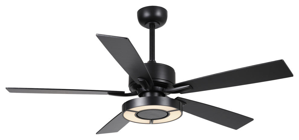 52 in. Black LED Ceiling Fan with Remote Control