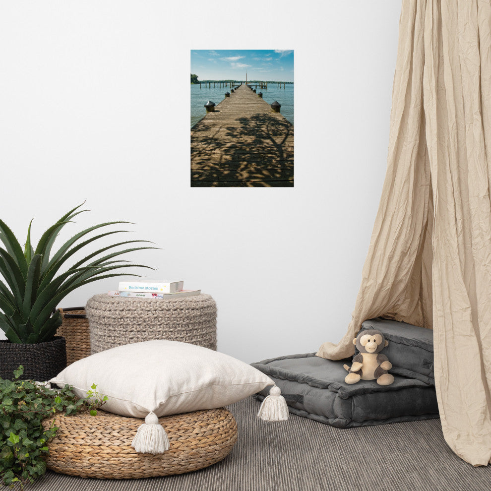 Endless Dock Landscape Photography Unframed Wall Art Print, 18" X 24"