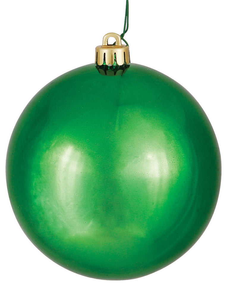 Vickerman N592004Dsv 8" Green Shiny Ball Ornament