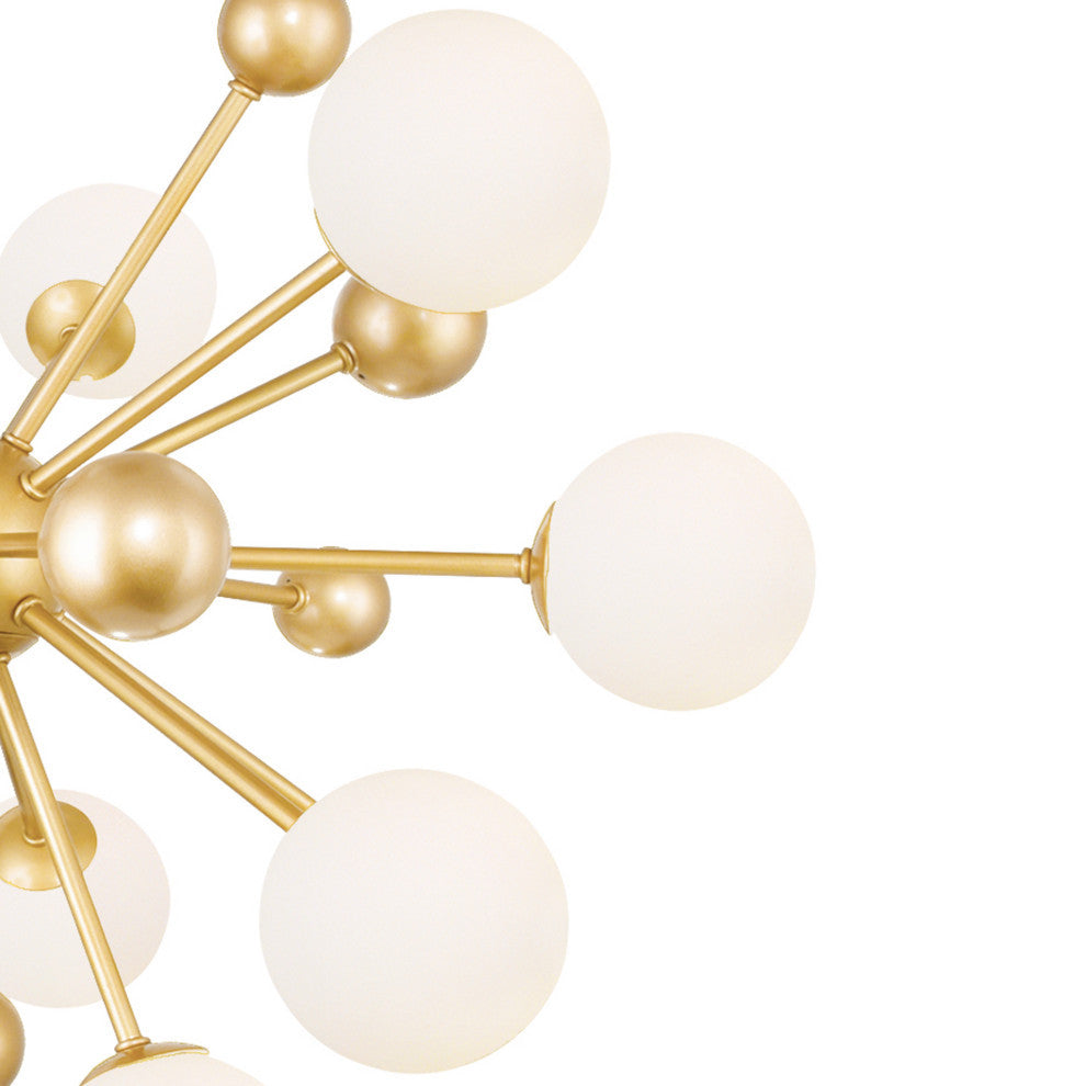 Element 17 Light Chandelier With Sun Gold Finish