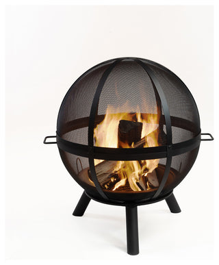 34" Diameter Outdoor Steel Woodburning Sphere Fire Pit