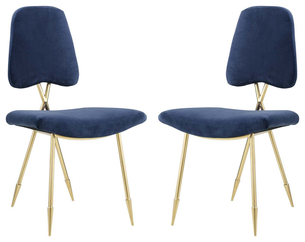 Ponder Dining Side Chair Set of 2, Navy