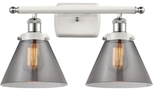 Innovations 916-2W-WPC-G43 2-Light Bath Vanity Light, White, Polished Chrome