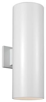 Large 2-Light Outdoor Wall Lantern, White