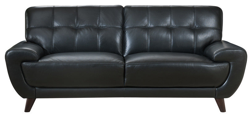 Nicole Leather Craft Sofa, Black