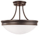 3-Light Semi-Flush Fixture, Oil Rubbed Bronze