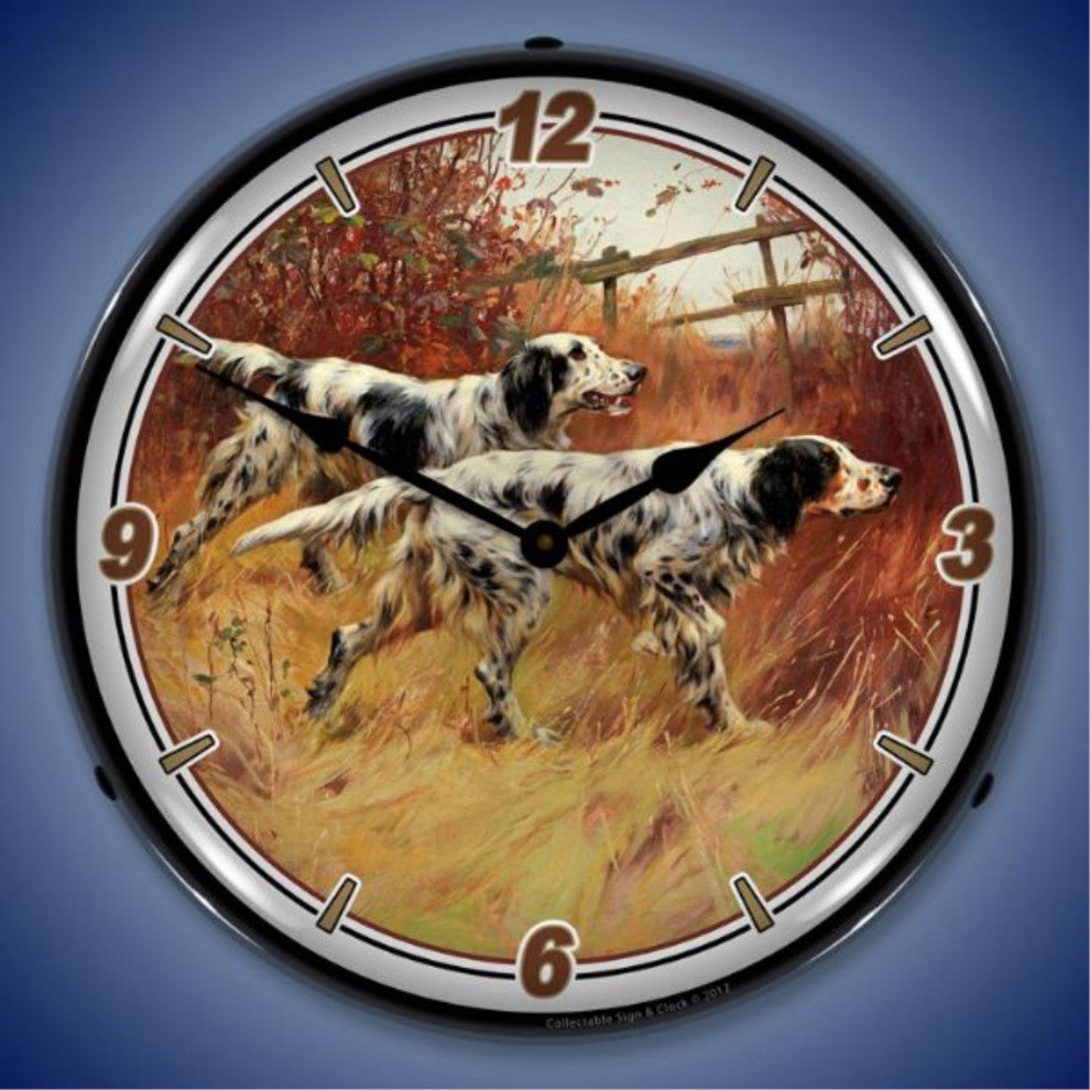 1405505 English Setters Clock