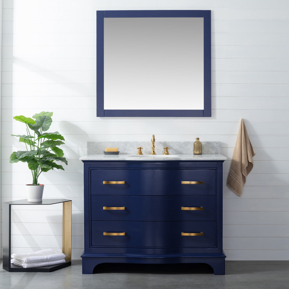 Monroe 42" Bathroom Vanity, Navy Blue