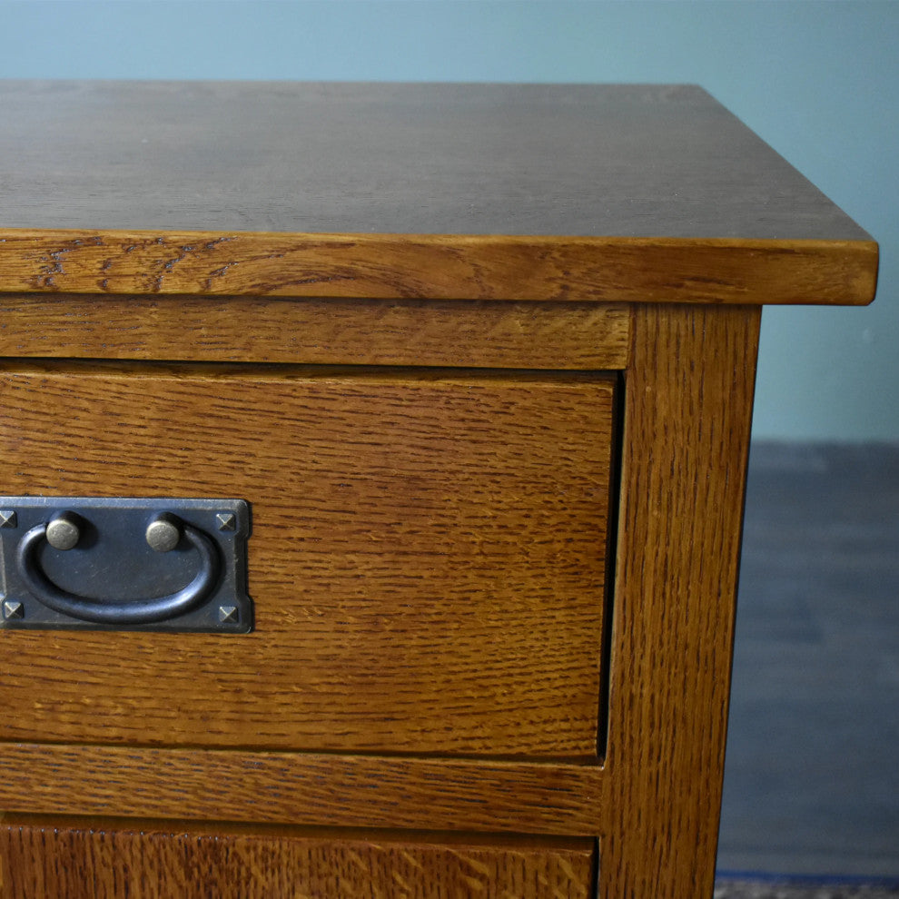 Mission Quarter Sawn Oak 1 Door, 1 Drawer Nightstand, Michael's Cherry