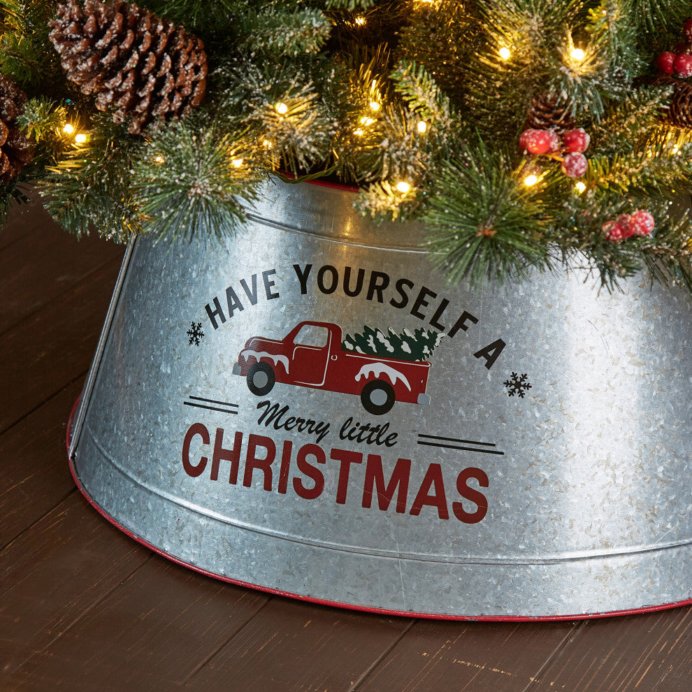 Metal Woven Tree Collar, 26"D, Galvanized