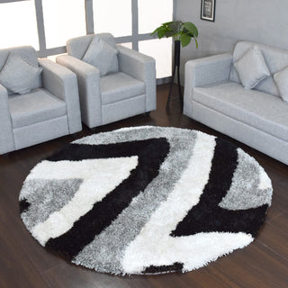 HAND TUFTED SHAG POLYESTER ECO-FRIENDLY AREA RUGS -Multicolor,Contemporary