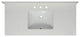 Chantilly White Quartz Top With Mounted White Rectangular Ceramic Basin, 49"
