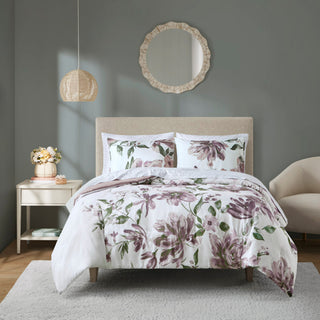Madison Park Essentials Alice Floral Comforter Set With Bed Sheets, Mauve
