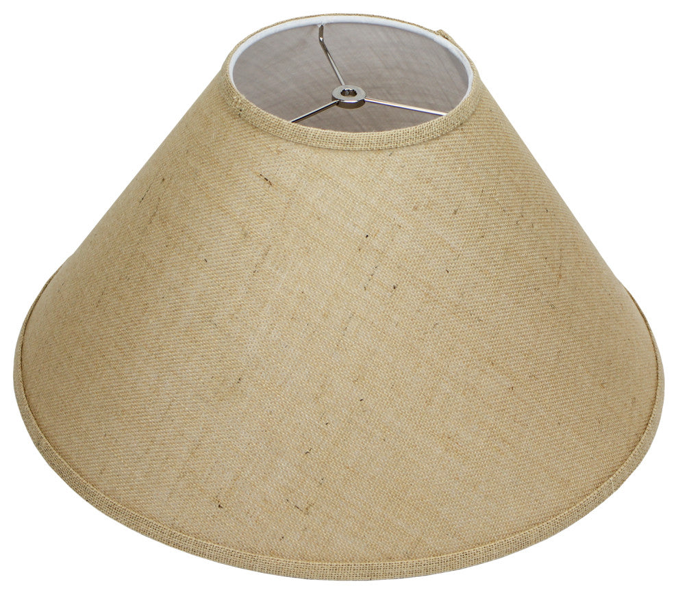 FenchelShades Round Lampshade 7"x20"x12", Burlap Natural