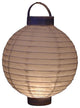 LED White Fabric Garden Patio Chinese Lanterns, Set of 3