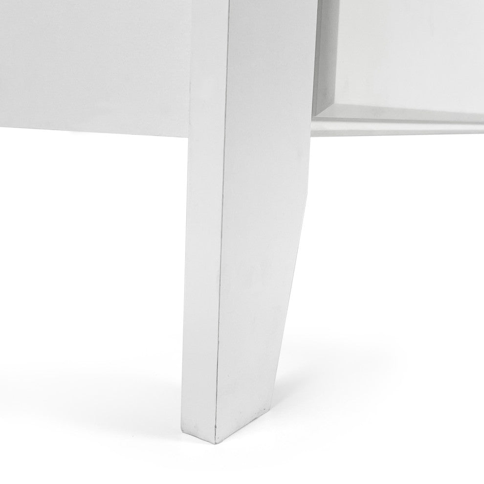 Cleary Contemporary Faux Wood 6 Drawer Double Dresser, White