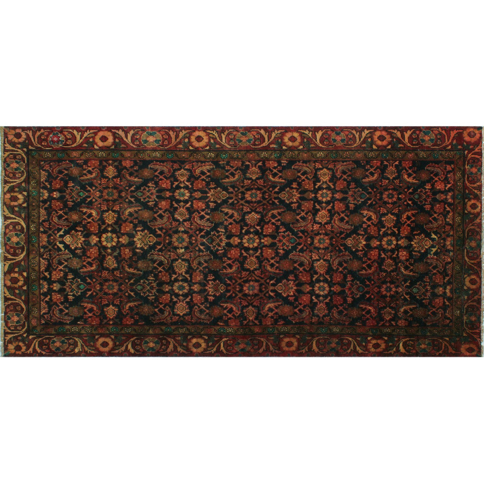 Semi Antique Hadiiye Rust Runner, 4'6x9'6